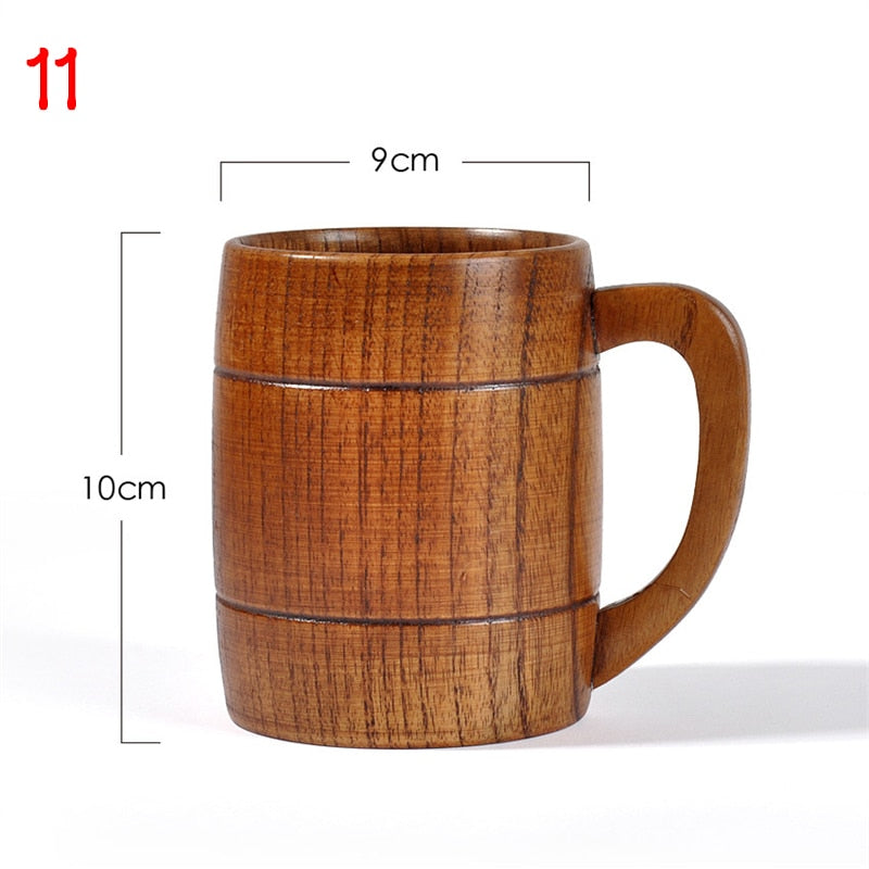 Wooden Cups Handmade Natural Beer Tea Coffee Milk Water