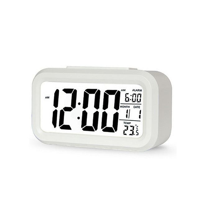 Wood Alarm Clock USB/AAA LED