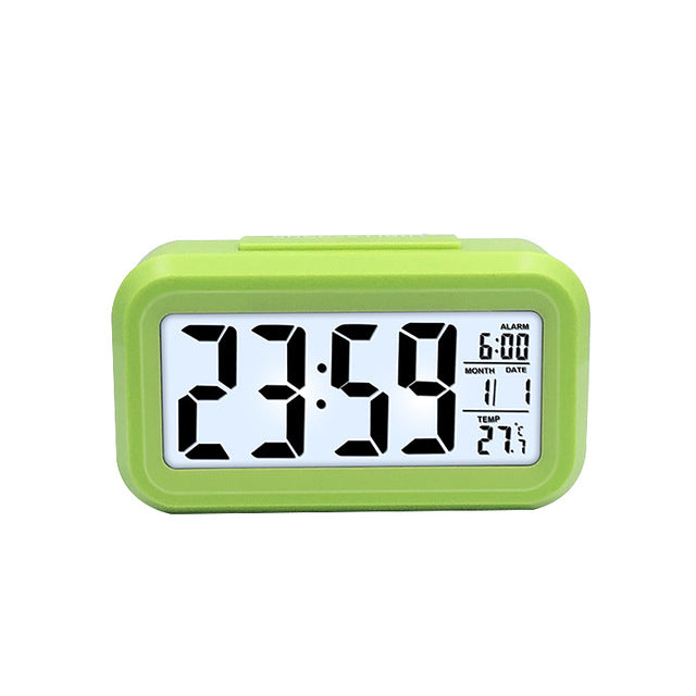 Wood Alarm Clock USB/AAA LED