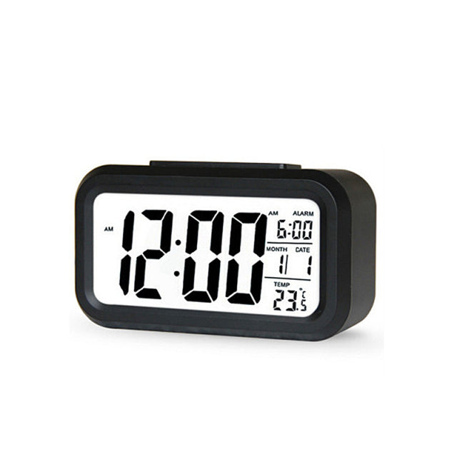 Wood Alarm Clock USB/AAA LED