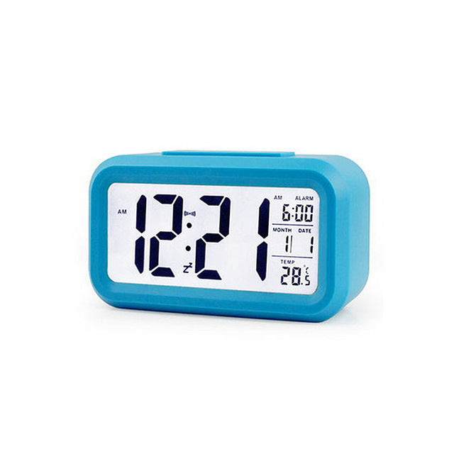 Wood Alarm Clock USB/AAA LED