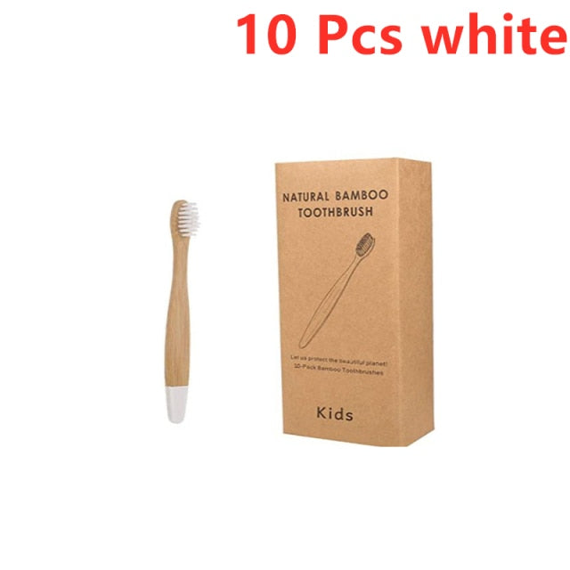 5/10 pcs Organic Children's Bamboo Toothbrushes