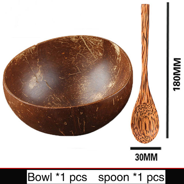 Coconut Bowl Handmade Wood Spoon 12-15cm