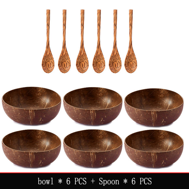 Coconut Bowl Handmade Wood Spoon 12-15cm